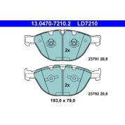 Bremsbelagsatz Bmw S. 5/6 3.0D 04-10 Keramik | 13.0470-7210.2