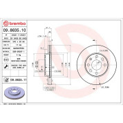 10 481 029 Bremsscheibe VA | OPEL Corsa 00 | 09.8635.11