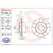 86 481 021M Bremsscheibe VA Brembo Max | HONDA Civic,CRX,MG,ROVER 87 | 09.5509.75