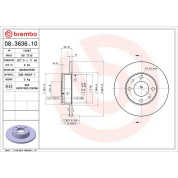 40 481 002 Bremsscheibe VA | FIAT Uno,Panda,124,LANCIA,SEAT 81 | 08.3636.10