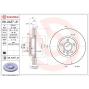 Bremsscheibe VA | VOLVO S60, S80, V60, V70 06 | 09.A427.31