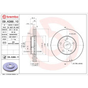 82 481 060 Bremsscheibe VA | TOYOTA Camry,Previa 93 | 09.A386.11