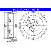 Bremstrommel | 24.0220-0046.1