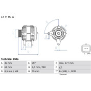 Lichtmaschine | DACIA | 0 986 083 190