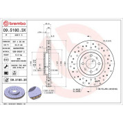 Bremsscheibe VA Xtra | ALFA Mito FIAT LANCIA 01 | 09.5180.3X