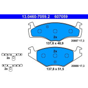 Bremsbelagsatz Vw P. Polo 1.0-1.9D 85-01 | 13.0460-7059.2