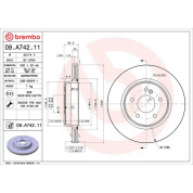 15 482 041 Bremsscheibe HA | MERCEDES W202,W203,W210 (AMG),CHRY 97 | 09.A742.11