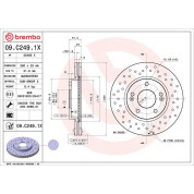 Bremsscheibe VA Brembo Xtra | HYUNDAI Elantara, i30 KIA Ceed 12 | 09.C249.1X