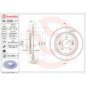 Bremsscheibe HA | HYUNDAI ix30 KIA Ceed, Optima 10 | 08.D220.11