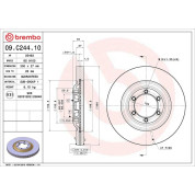 81 481 007 Bremsscheibe VA | ISUZU D-Max II 12 | 09.C244.10