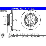 Bremsscheibe Bmw T. 5 2.0-2.5 Td 95-03 Power Disc | 24.0310-0227.1