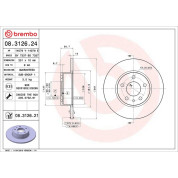 40 482 002 Bremsscheibe HA | ALFA,FIAT,LANCIA 88 | 08.3126.21
