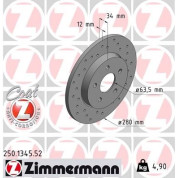Bremsscheibe HA | FORD Mondeo 00-07 | 250.1345.52