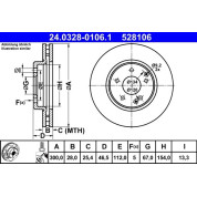 Bremsscheibe Db P. W203/C240/W210/R171 96-11 Power Disc | 24.0328-0106.1