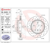 Bremsscheibe HA Xtra | BMW E60,E63 03 | 09.9425.1X
