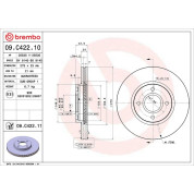 51 481 067 Bremsscheibe VA | FORD B-Max 12 | 09.C422.11
