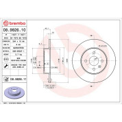 10 482 019 Bremsscheibe HA | OPEL Astra TwinTop,Combo,Meriva 01 | 08.9826.11