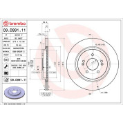 Bremsscheibe HA | HYUNDAI Santa Fe 18 | 09.D991.11