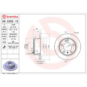 70 482 010 Bremsscheibe HA | CITROEN XM 89 | 08.5352.10