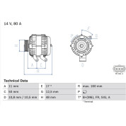 Lichtmaschine | FORD Focus | 0 986 044 701
