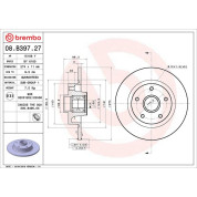 Bremsscheibe HA | RENAULT Fluence,Scenic 08 | 08.B397.27