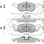Bremsklötze VA | FORD Focus 98 | 822-291-0