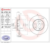 15 481 011 Bremsscheibe VA | MERCEDES W124 84 | 08.4750.34