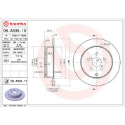 82 482 025 Bremsscheibe HA | TOYOTA Avensis 03 | 08.A335.11