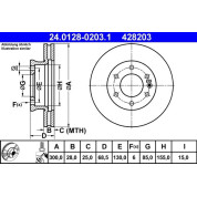 Bremsscheibe Db P.Sprinter 06 | 24.0128-0203.1