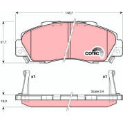 Bremsklötze VA | HONDA CR-V,HR-V,Prelude 95 | GDB3177