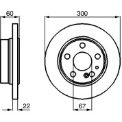 Bremsscheibe HA | MERCEDES W140 91 | 0 986 478 566