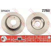 Bremsscheibe Hyundai P. I20 08- Ohne Esp | DF6431