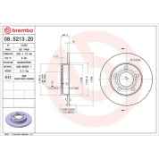 12 482 006 Bremsscheibe HA | AUDI 80,Coupe 90 | 08.5213.20