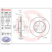 15 481 022 Bremsscheibe VA | MERCEDES W202 93 | 09.4869.41