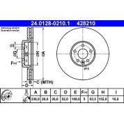Bremsscheibe Volvo P. S60/S80/V70/Xc70 07 | 24.0128-0210.1
