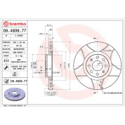Bremsscheibe VA Brembo Max | FIAT Punto OPEL Corsa, Adam 15 | 09.4939.77