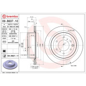 84 482 024 Bremsscheibe HA | MITSUBISHI Pajero 07 | 09.B637.11
