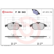 BREMBO Bremsklötze VA | FIAT Croma OPEL Astra 04-15 | P 59 043