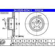 Bremsscheibe Bmw T. X3/X4 1.6-3.0 10- Power Disc | 24.0320-0234.1