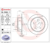 Bremsscheibe HA | SSANGYONG Actyon, Rexton 05 | 08.D568.11