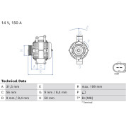 Lichtmaschine | MERCEDES C,E-Klasse,SLK 07 | 0 986 085 260