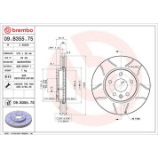 Bremsscheibe VA Brembo Max | CHEVROLET Aveo, Cruze OPEL Astra 09 | 09.B355.75