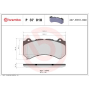 BREMBO Bremsklötze VA | DODGE, JEEP, NISSAN GT-R 07 | P 37 018