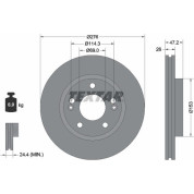 Bremsscheibe Hyundai P. Santa Fe 01-/Trajet 01-/Galloper | 92131000