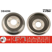 Bremstrommel. Citroen T. Berlingo/Xsara 97-11 | DB4096