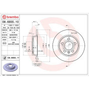 51 482 009 Bremsscheibe HA | FORD Galaxy,SEAT,VW Sharan 95 | 08.6935.11