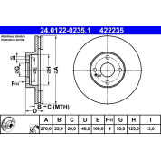 Bremsscheibe | 24.0122-0235.1