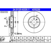 Bremsscheibe | 24.0125-0220.1