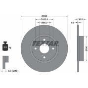 Bremsscheibe Toyota T. Corolla | 92169203