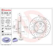Bremsscheibe HA Xtra | MERCEDES A,B, CLA-Klasse 12 | 08.B348.4X